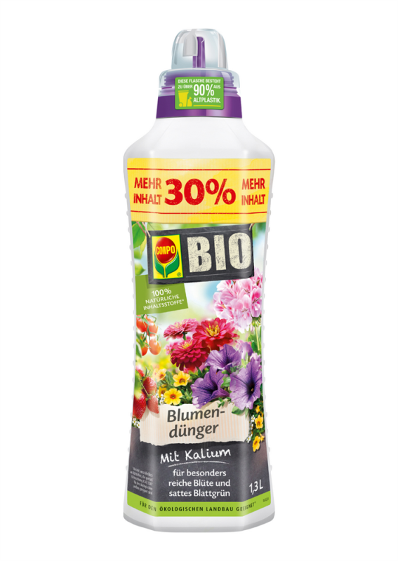 COMPO Bio-Blumendünger, 1,3 L