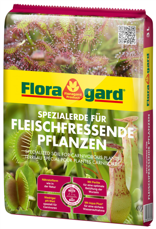  FLORAGARD Spezialerde Für Fleischfressende Pflanzen, 3 L