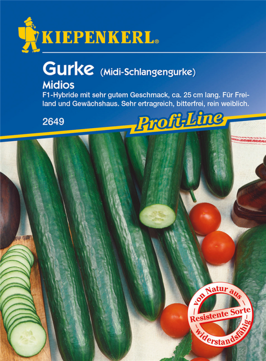  KIEPENKERL Midi-Schlangengurkensamen „Midios F1“