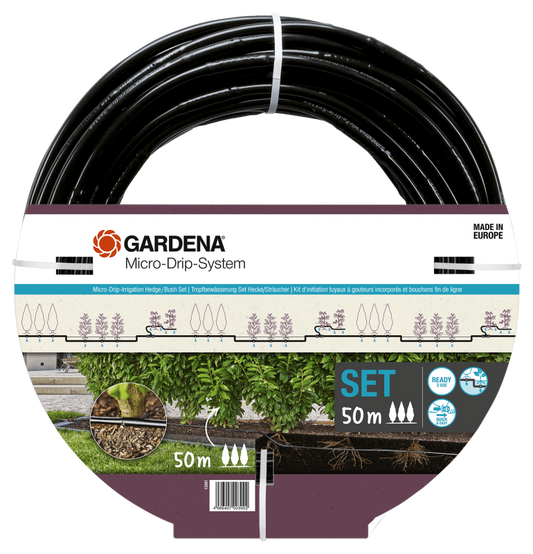  GARDENA Bewässerungsschlauch „Micro Drip“, Für Sträucher & Hecken, 50 M