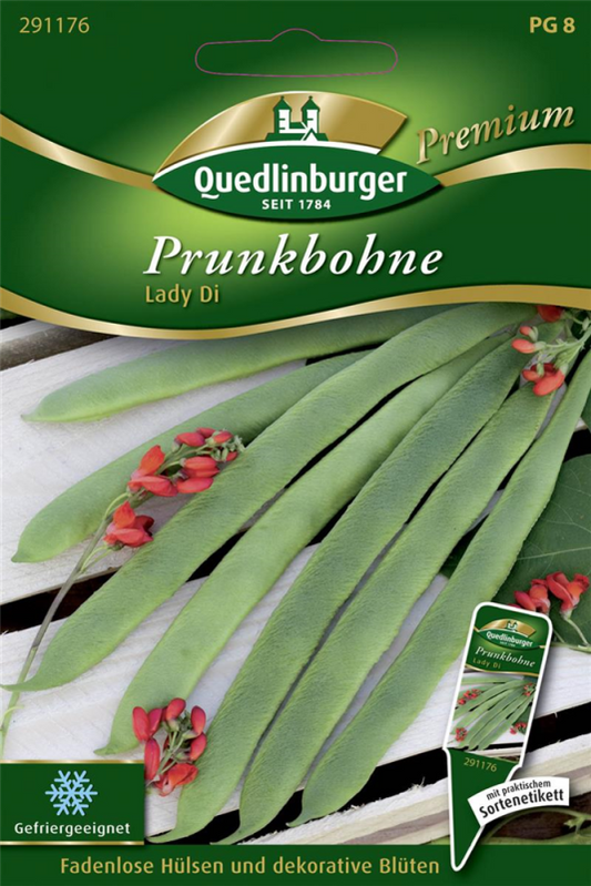  QUEDLINBURGER Prunkbohnensamen „Lady Di“