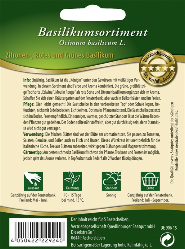  QUEDLINBURGER Basilikumsamen