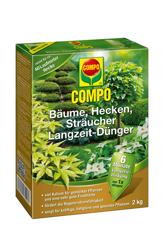  COMPO Bäume, Hecken, Sträucher-Langzeitdünger, 2 Kg