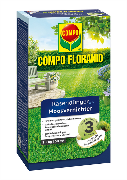  COMPO FLORANID Rasendünger, Mit Moosvernichter