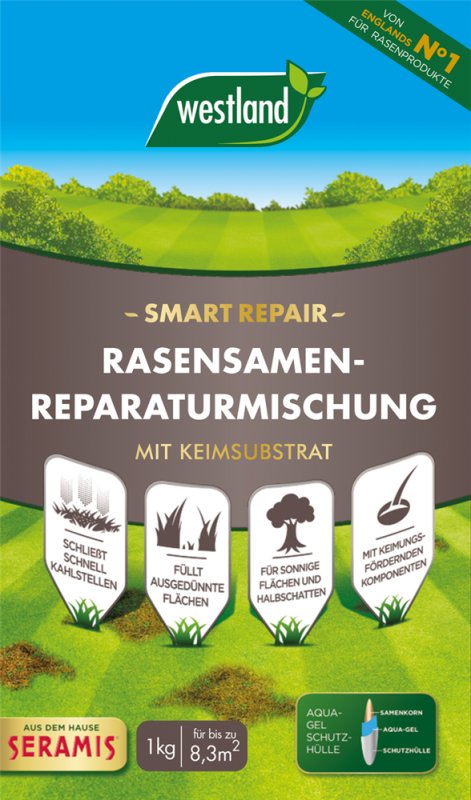  WESTLAND Rasensamen Reparaturmischung „Smart Repair“, 1 Kg