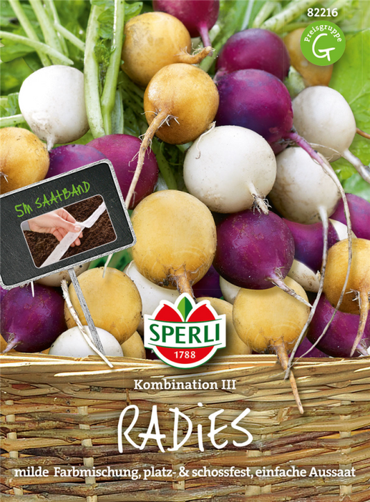  SPERLI Radieschesamenn Kombination „Zlata, Viola, Albena“