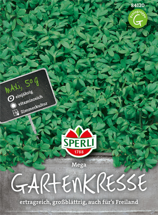  SPERLI Großblättrige Gartenkressesamen „Mega“
