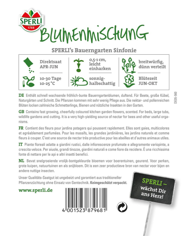  SPERLI Blumenmischung „Bauerngarten Sinfonie“