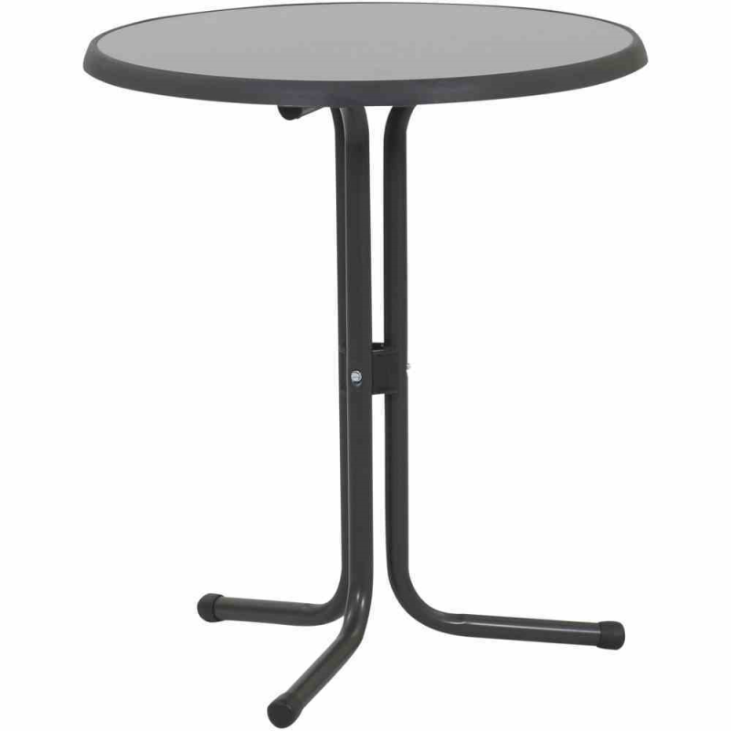  MFG Bistrotisch, 60 Cm, Schwarz-grau-silber