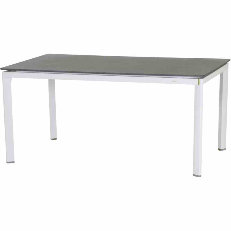  MWH Gartentisch „Futosa“, Fiberzement 160x95x74 Cm, Arktisch-grau