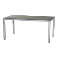  MWH Gartentisch „Elements“, Fiberzement, 160x90x74 Cm, Silber-grau