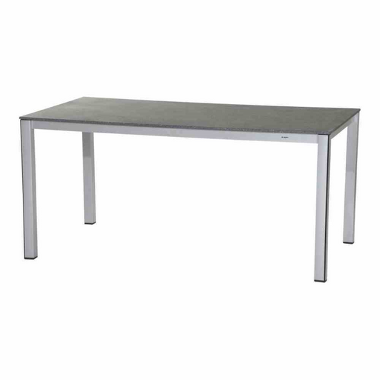  MWH Gartentisch „Elements“, Fiberzement, 160x90x74 Cm, Silber-grau
