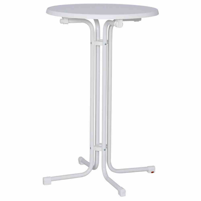  MFG Bistro-Stehtisch, Klappbar, 70 Cm, Weiß