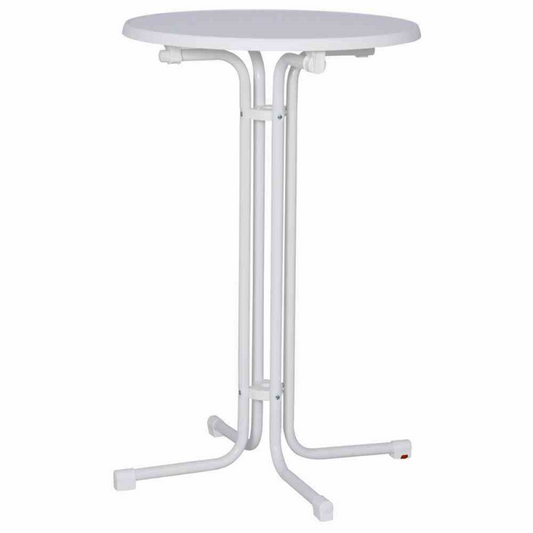  MFG Bistro-Stehtisch, Klappbar, 70 Cm, Weiß