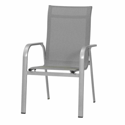  MWH Stapelsessel „Fabulo“, 64,5x61,5x98 Cm, Silber
