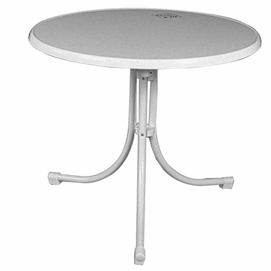  MFG Gartentisch, Klappbar, Ø85 Cm, Weiß