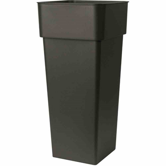 EURO3PLAST Pflanzgefäß „Duo Quadro“, Mit Pflanzeinsatz 37 Cm, Anthrazit