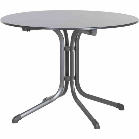  SIEGER Klapptisch, Vivodur, Ø100x73 Cm, Eisengrau-grau