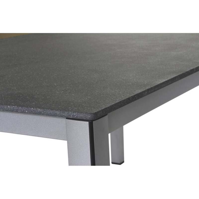  MWH Gartentisch „Elements“, Fiberzement, 160x90x74 Cm, Silber-grau