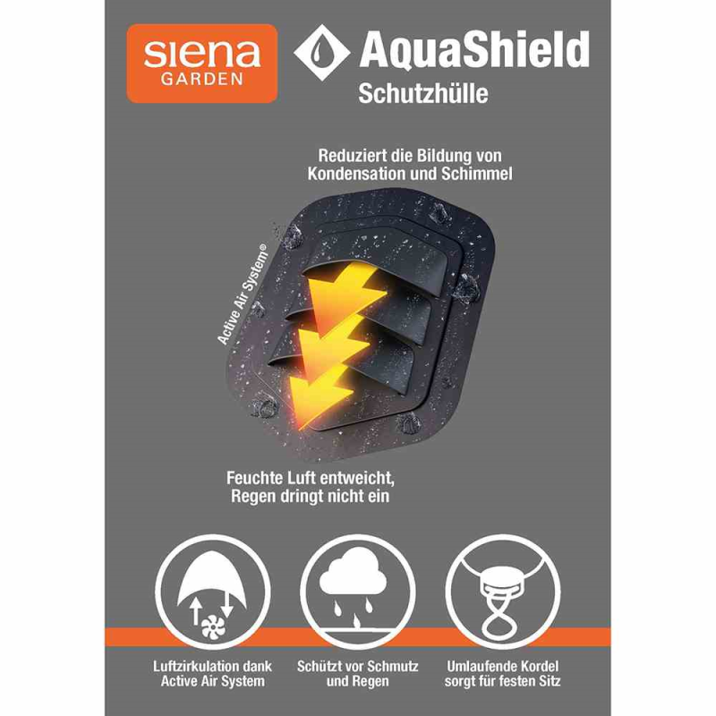  SIENA GARDEN Schutzhülle „Aqua Shield“, Für 3-Sitzerbank
