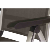  MWH Klappsessel „Elements“, 68x62x110 Cm, Silber-anthrazit