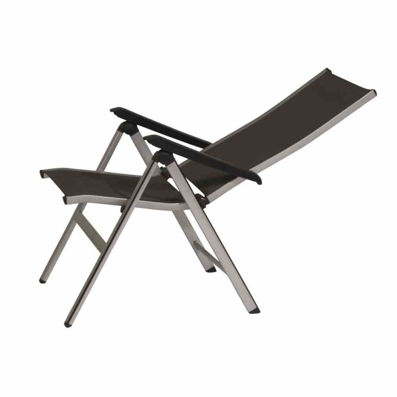  MWH Klappsessel „Elements“, 68x62x110 Cm, Silber-anthrazit