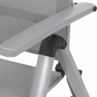  MWH Klappsessel „Fabulo“, 66,5x61,5x111 Cm, Silber