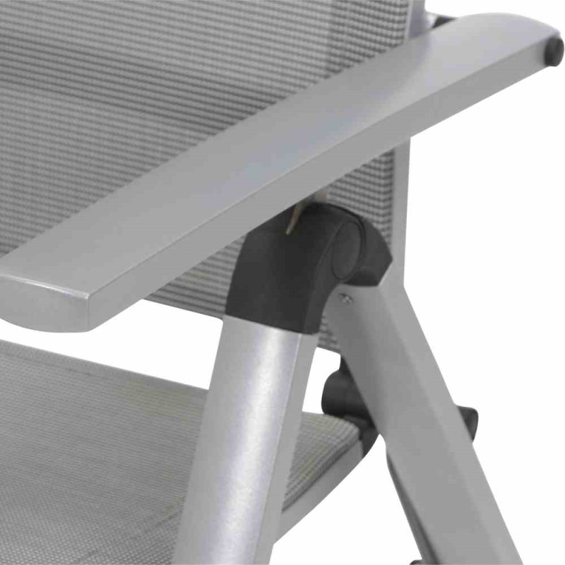  MWH Klappsessel „Fabulo“, 66,5x61,5x111 Cm, Silber
