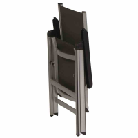  MWH Klappsessel „Elements“, 68x62x110 Cm, Silber-anthrazit