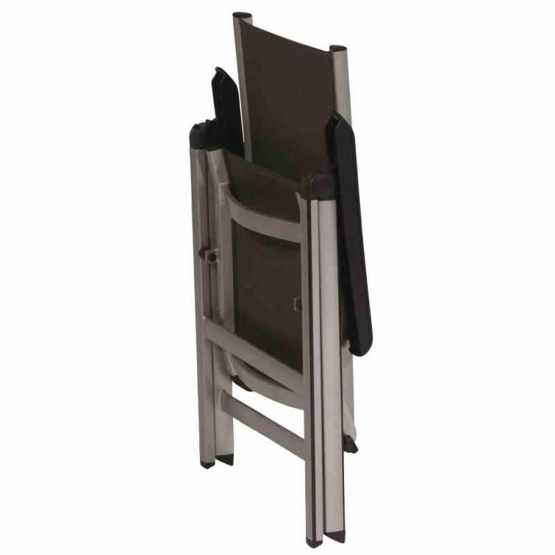  MWH Klappsessel „Elements“, 68x62x110 Cm, Silber-anthrazit