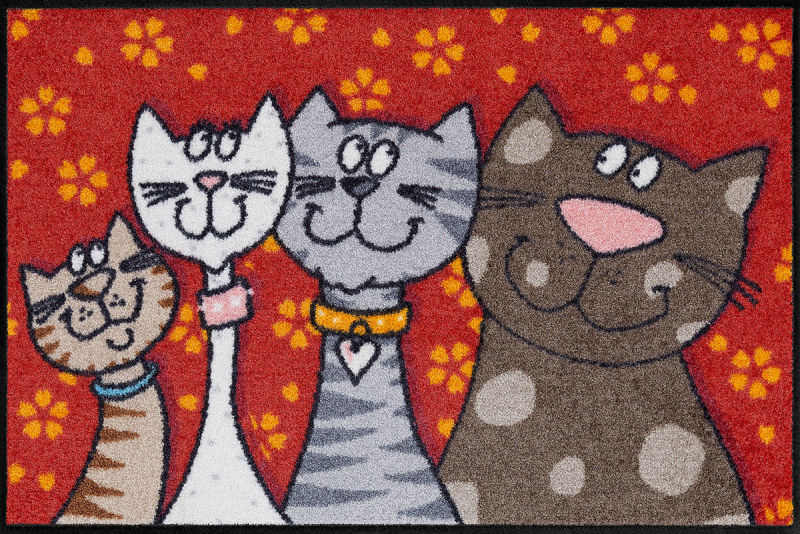  SALONLÖWE Fussmatte „Katzenfamilie“